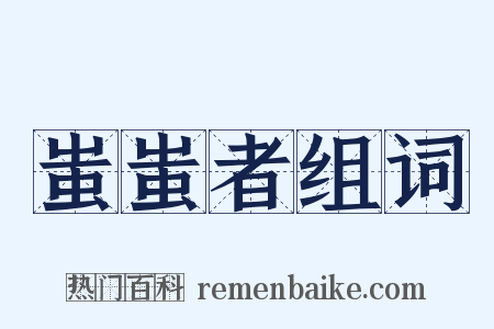 蚩蚩者组词是什么意思的图片